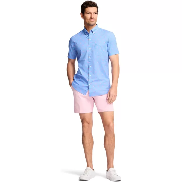IZOD Men's Breeze Short Sleeve Button Down Patterned Shirt
