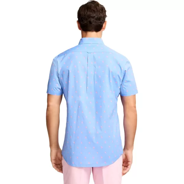 IZOD Men's Breeze Short Sleeve Button Down Patterned Shirt