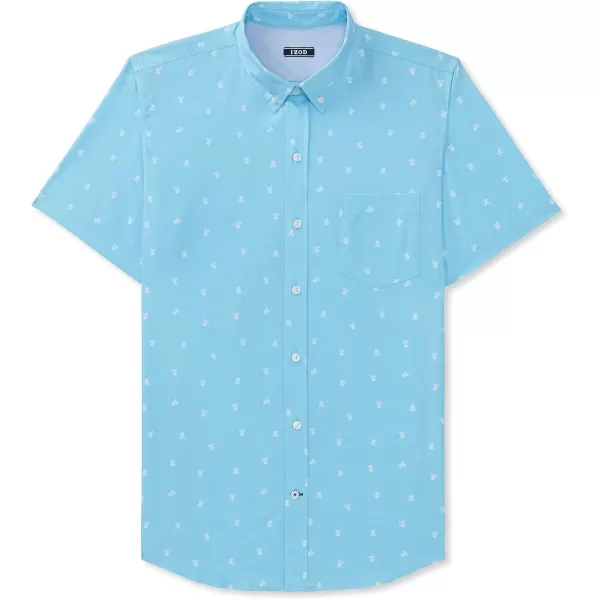IZOD Men's Breeze Short Sleeve Button Down Patterned Shirt