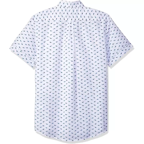 IZOD Men's Breeze Short Sleeve Button Down Patterned Shirt