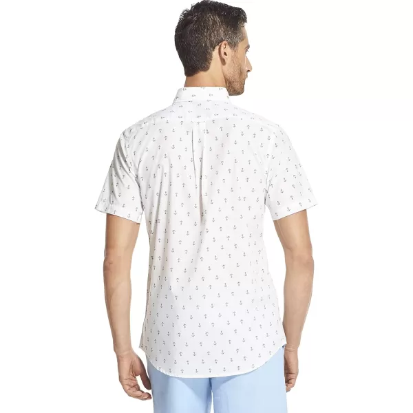 IZOD Men's Breeze Short Sleeve Button Down Patterned Shirt