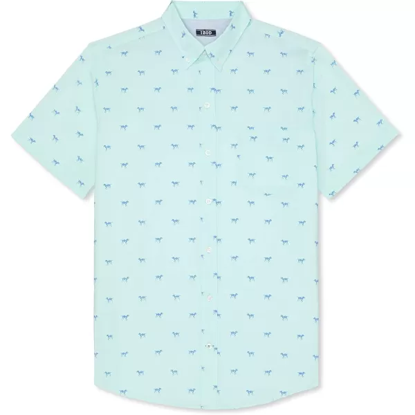 IZOD Men's Breeze Short Sleeve Button Down Patterned Shirt