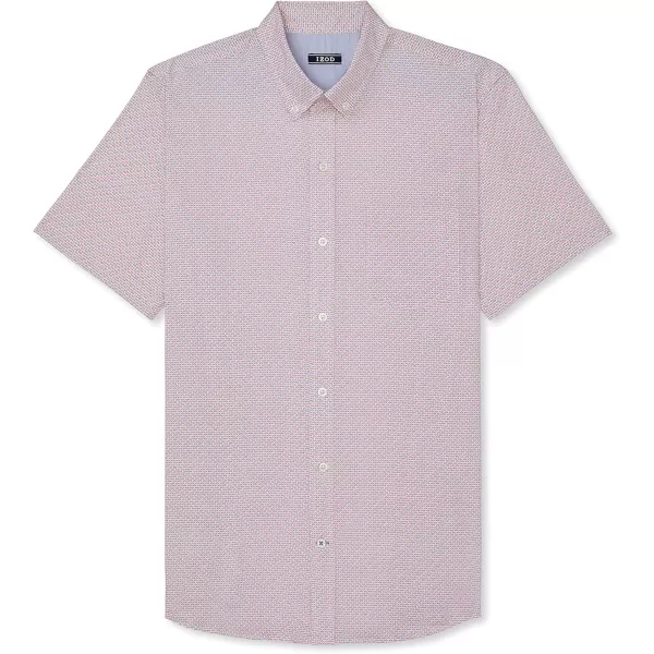 IZOD Men's Breeze Short Sleeve Button Down Patterned Shirt