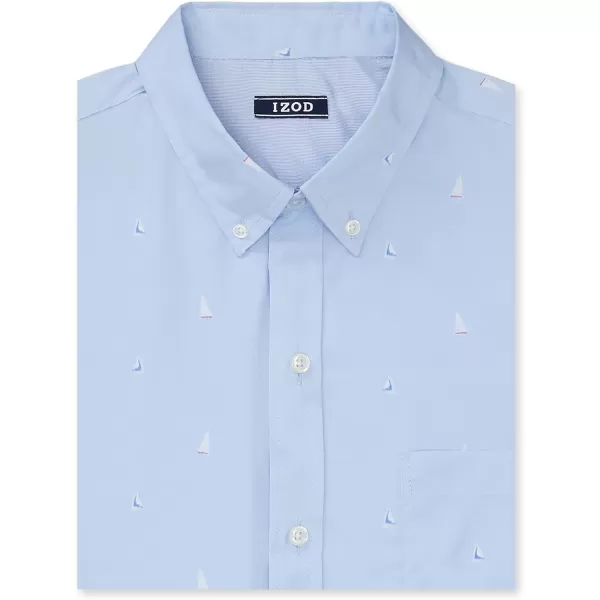IZOD Men's Breeze Short Sleeve Button Down Patterned Shirt