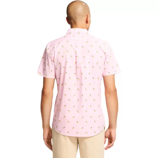 IZOD Men's Breeze Short Sleeve Button Down Patterned Shirt