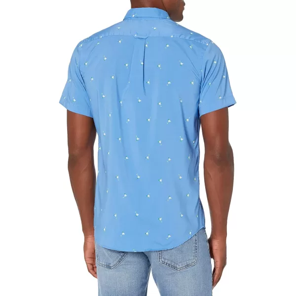 IZOD Men's Breeze Short Sleeve Button Down Patterned Shirt