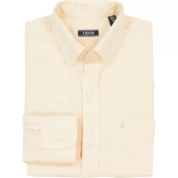 IZOD Men's Button Down Long Sleeve Stretch Performance Solid Shirt