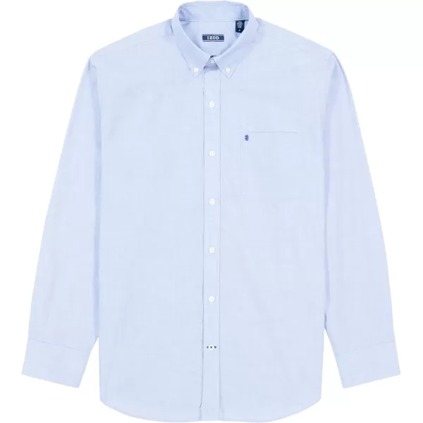 IZOD Men's Button Down Long Sleeve Stretch Performance Solid Shirt