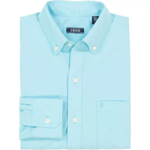 IZOD Men's Button Down Long Sleeve Stretch Performance Solid Shirt