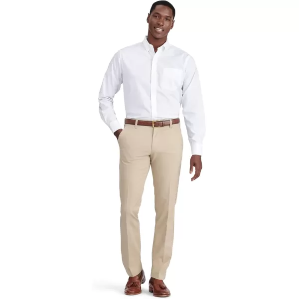 IZOD Men's Button Down Long Sleeve Stretch Performance Solid Shirt