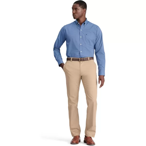 IZOD Men's Button Down Long Sleeve Stretch Performance Solid Shirt