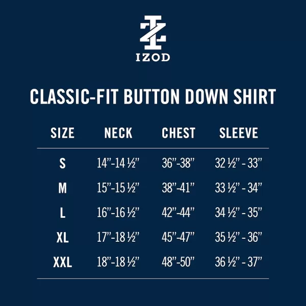 IZOD Men's Button Down Long Sleeve Stretch Performance Solid Shirt