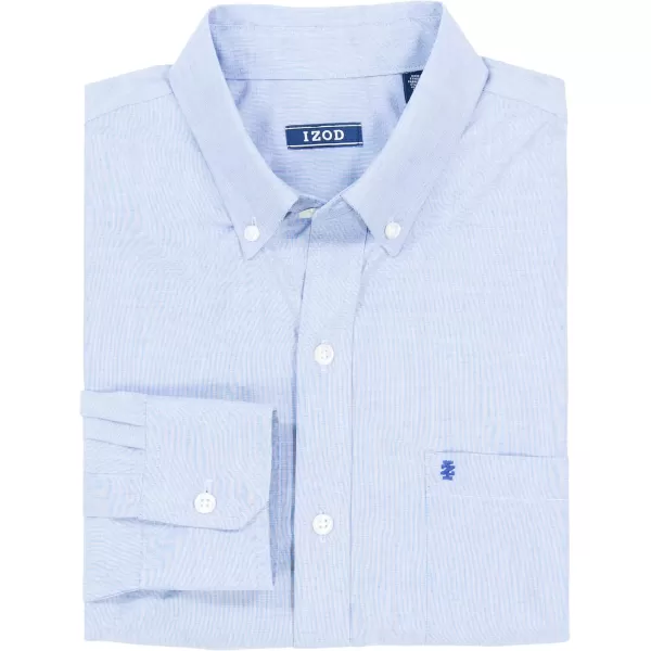 IZOD Men's Button Down Long Sleeve Stretch Performance Solid Shirt