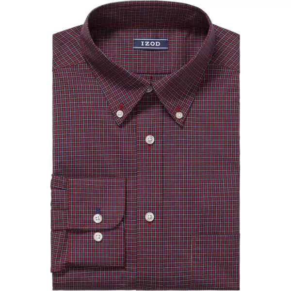 IZOD Men's Dress Shirt Regular Fit Stretch Check