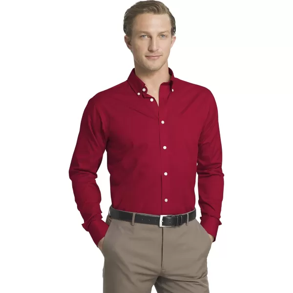 IZOD Men's Dress Shirt Regular Fit Stretch Solid Button Down Collar