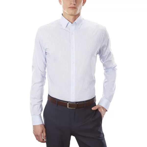IZOD Men's Dress Shirt Slim Fit Stretch Cool FX Cooling Collar Stripe