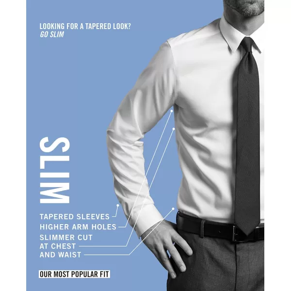 IZOD Men's Dress Shirt Slim Fit Stretch Fx Cooling Collar Solid