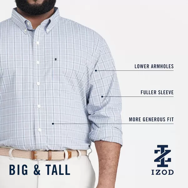 IZOD Men's Performance Comfort Long Sleeve Gingham Button Down
