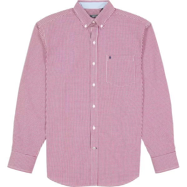 IZOD Men's Performance Comfort Long Sleeve Gingham Button Down