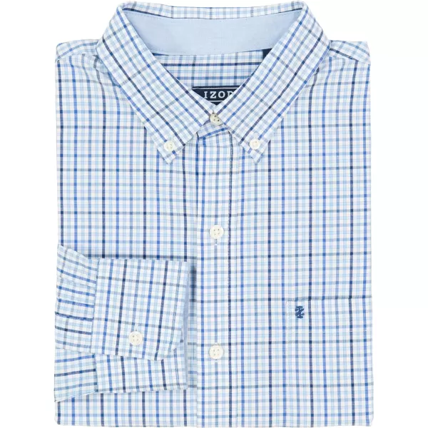 IZOD Men's Performance Comfort Long Sleeve Plaid Button Down