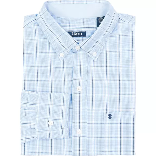 IZOD Men's Performance Comfort Long Sleeve Plaid Button Down