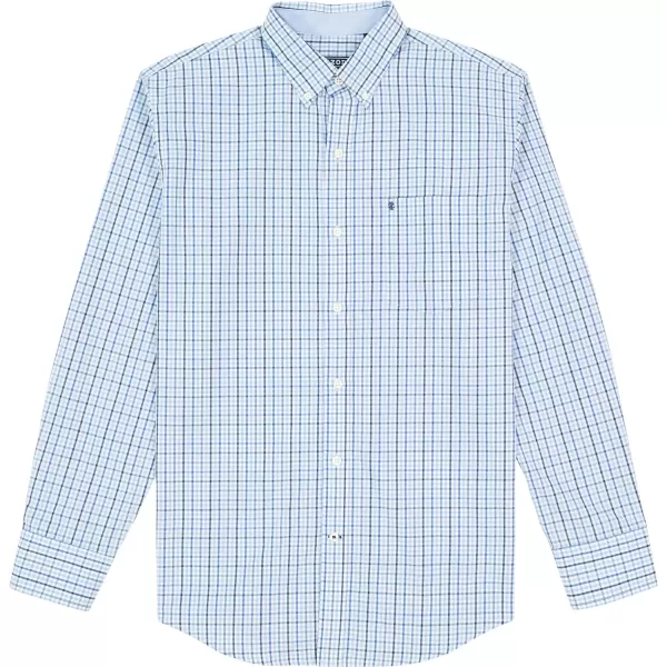IZOD Men's Performance Comfort Long Sleeve Plaid Button Down