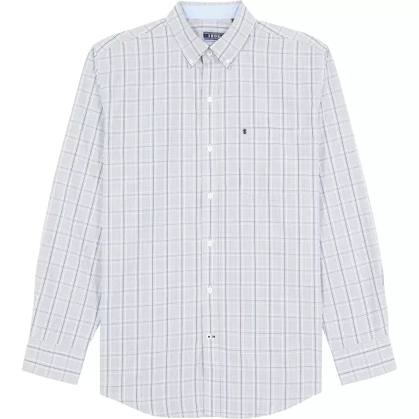 IZOD Men's Performance Comfort Long Sleeve Plaid Button Down