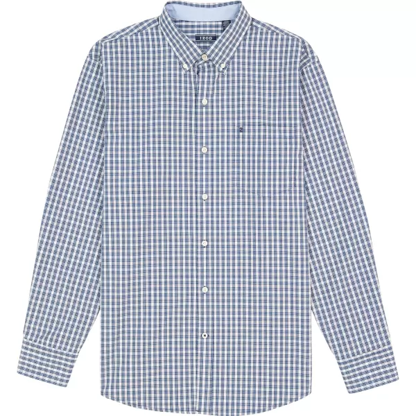 IZOD Men's Performance Comfort Long Sleeve Plaid Button Down