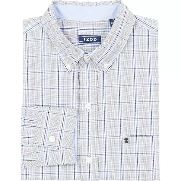 IZOD Men's Performance Comfort Long Sleeve Plaid Button Down