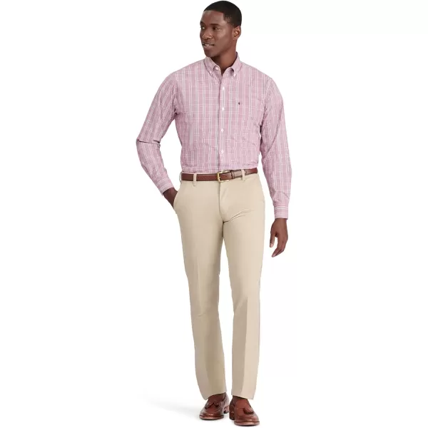 IZOD Men's Performance Comfort Long Sleeve Plaid Button Down