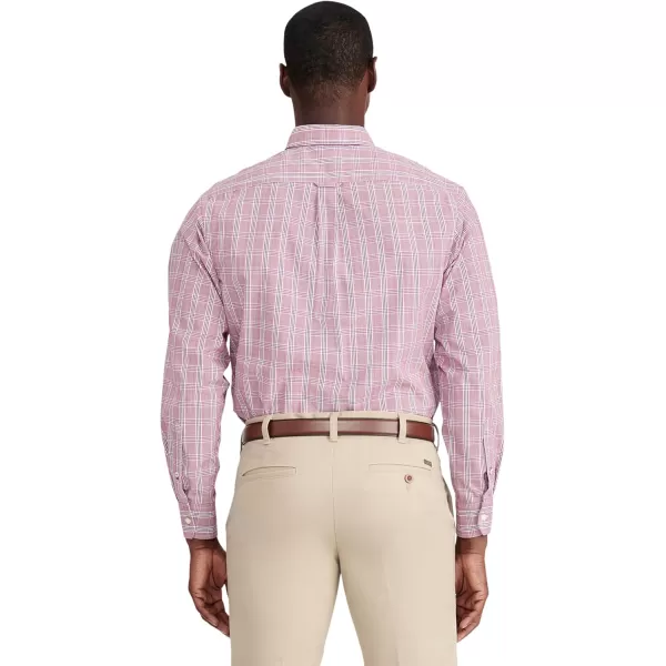 IZOD Men's Performance Comfort Long Sleeve Plaid Button Down