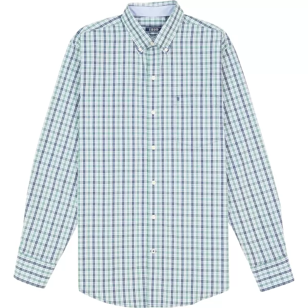 IZOD Men's Performance Comfort Long Sleeve Plaid Button Down