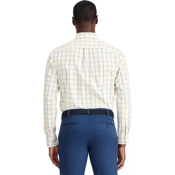 IZOD Men's Performance Comfort Long Sleeve Plaid Button Down