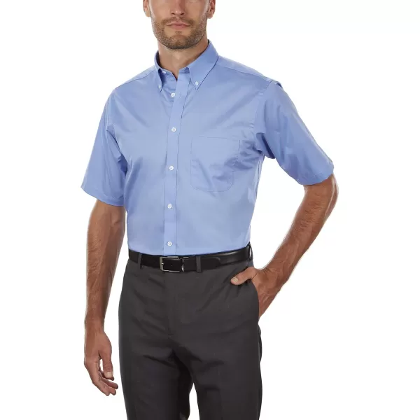 IZOD Men's Regular Fit Short Sleeve Solid Dress Shirt