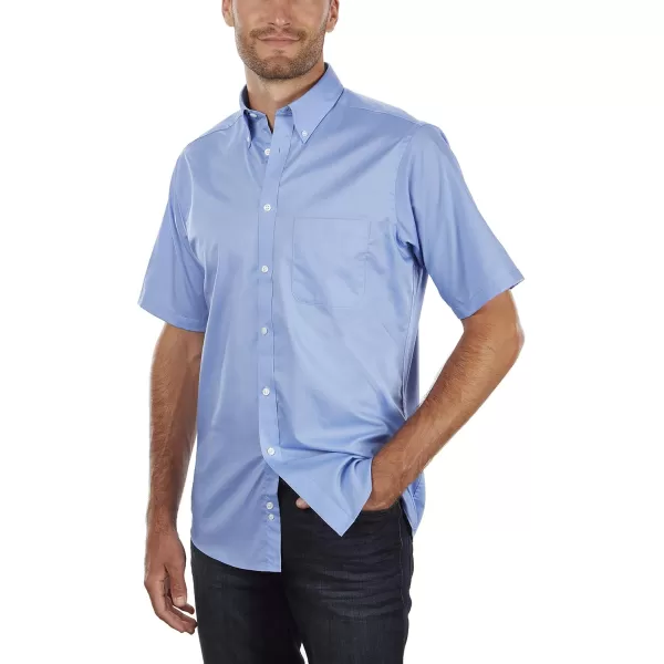 IZOD Men's Regular Fit Short Sleeve Solid Dress Shirt