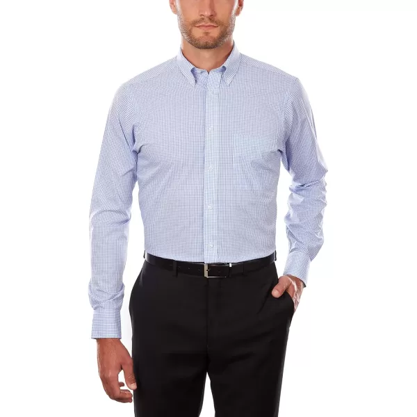 IZOD Men's Regular Fit Stretch Check Buttondown Collar Dress Shirt