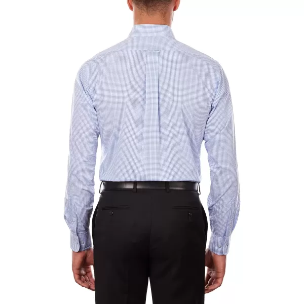 IZOD Men's Regular Fit Stretch Check Buttondown Collar Dress Shirt