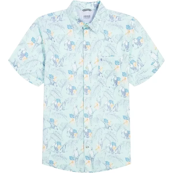 IZOD Men's Saltwater Dockside Short Sleeve Button Down Shirt