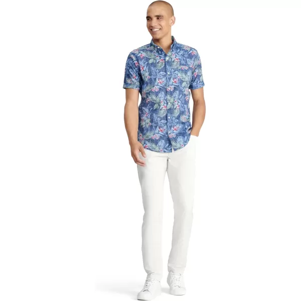 IZOD Men's Saltwater Dockside Short Sleeve Button Down Shirt