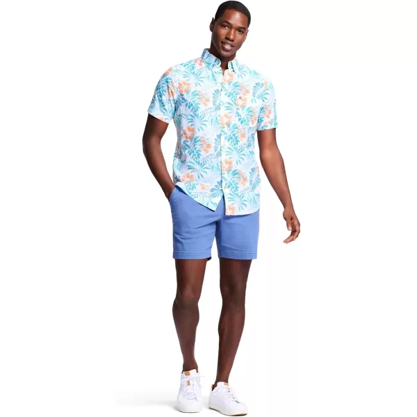IZOD Men's Saltwater Dockside Short Sleeve Button Down Shirt