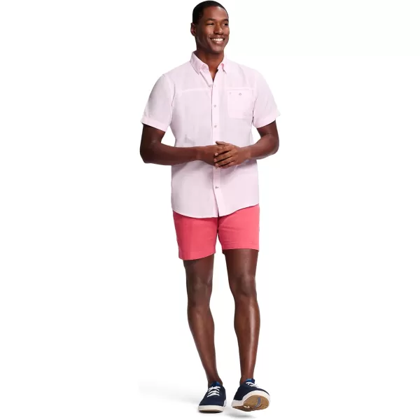 IZOD Men's Saltwater Dockside Short Sleeve Button Down Shirt