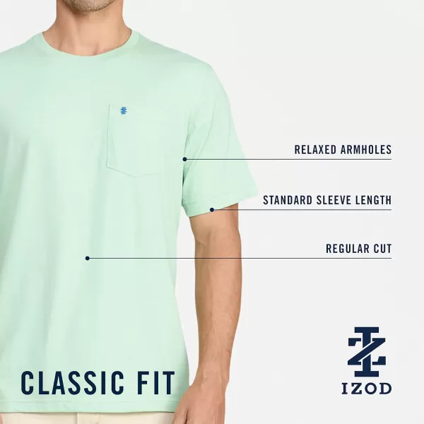 IZOD Men's Saltwater Soft Wash Pocket Crew T-Shirt