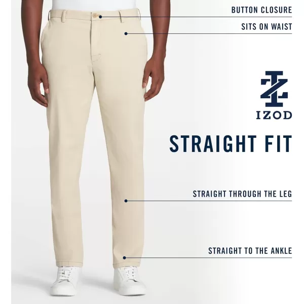 IZOD Men's Saltwater Stretch Flat Front Straight Fit Chino Pant
