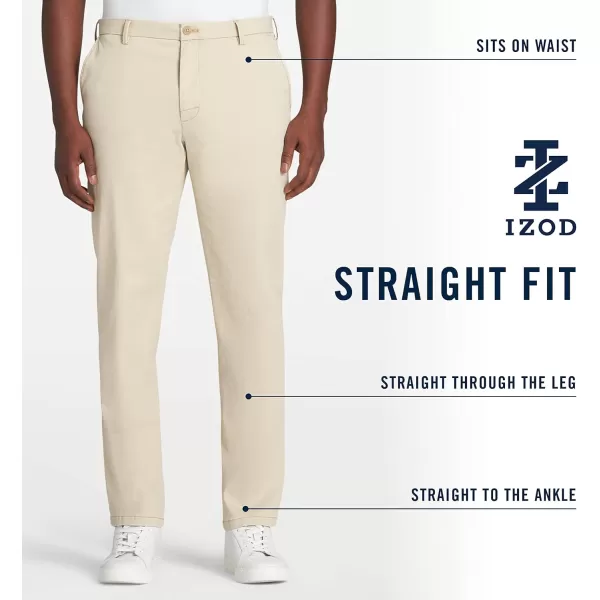 IZOD Men's Saltwater Stretch Flat Front Straight Fit Chino Pant