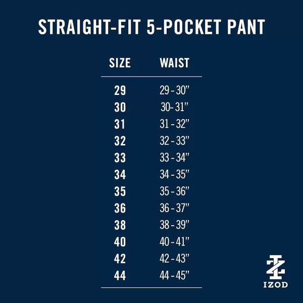 IZOD Men's Saltwater Stretch Twill 5 Pocket Straight Fit Chino Pant