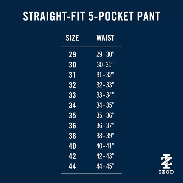 IZOD Men's Saltwater Stretch Twill 5 Pocket Straight Fit Chino Pant