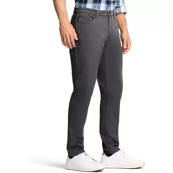 IZOD Men's Saltwater Stretch Twill 5 Pocket Straight Fit Chino Pant