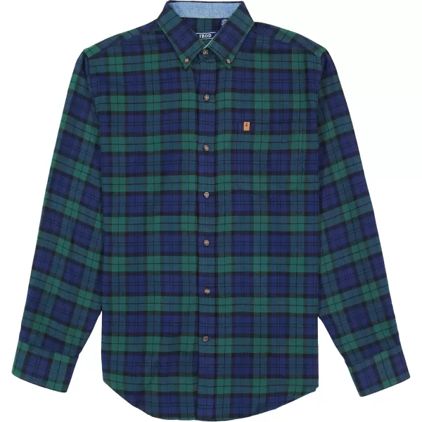 IZOD Men's Stratton Flannel Long Sleeve Button Down Shirt