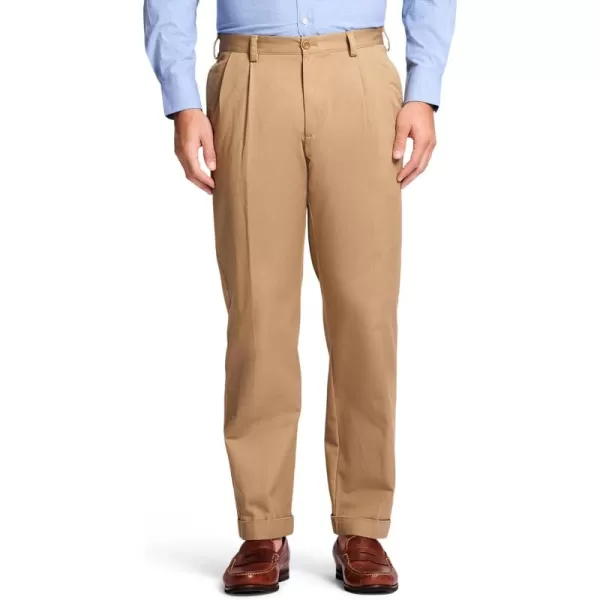 IZOD Men's American Chino Double Pleated Classic Fit Pant