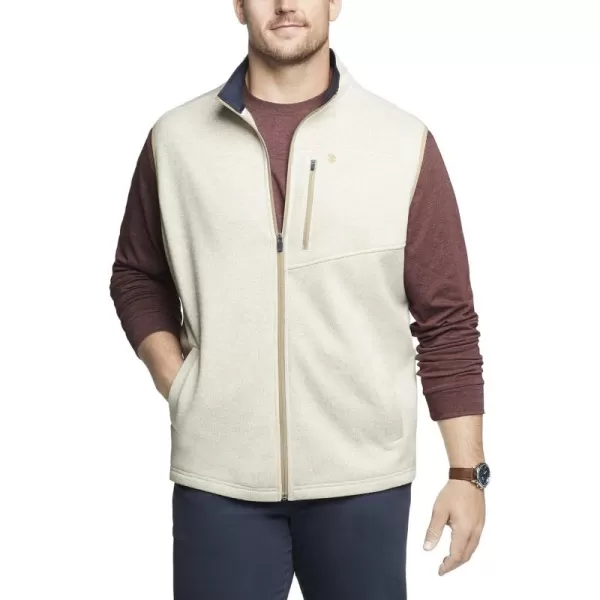 IZOD Men's Big and Tall Advantage Performance Full Zip Sweater Fleece Vest